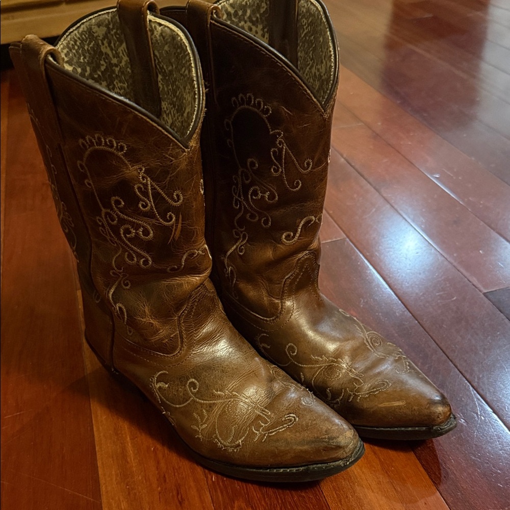 Smokey Mountain Leather Brown Western Cowboy Boots women 5.5
